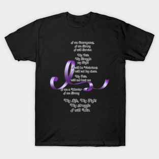 Purple Ribbon Awareness Poem T-Shirt